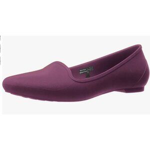 CROCS Eve Ballet Flat in Plum Purple Comfort Travel Waterproof Fall - Size US 9